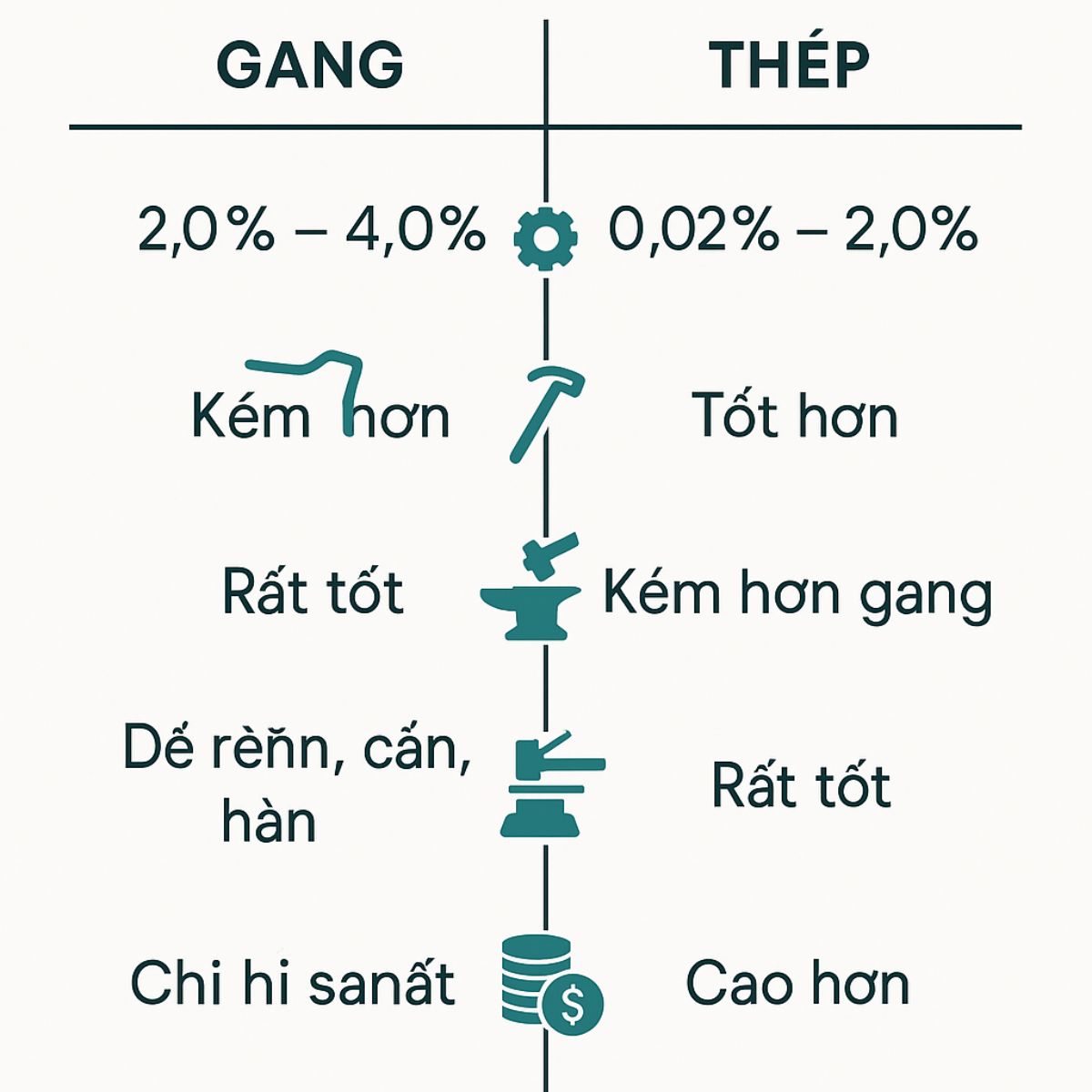 so sánh gang và thép vattuvina