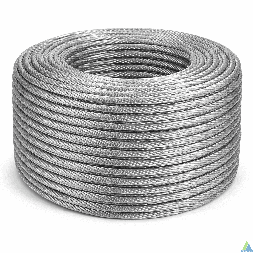 Cáp Inox Phi 8mm (8 Ly) 304/316 - Dây Cáp Thép Không Gỉ Loại 1